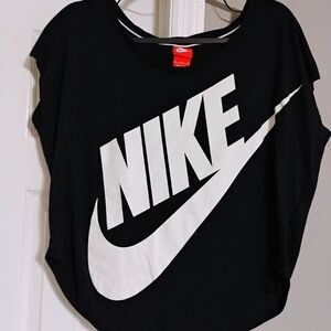 Nike Women's Black and White Logo Tee